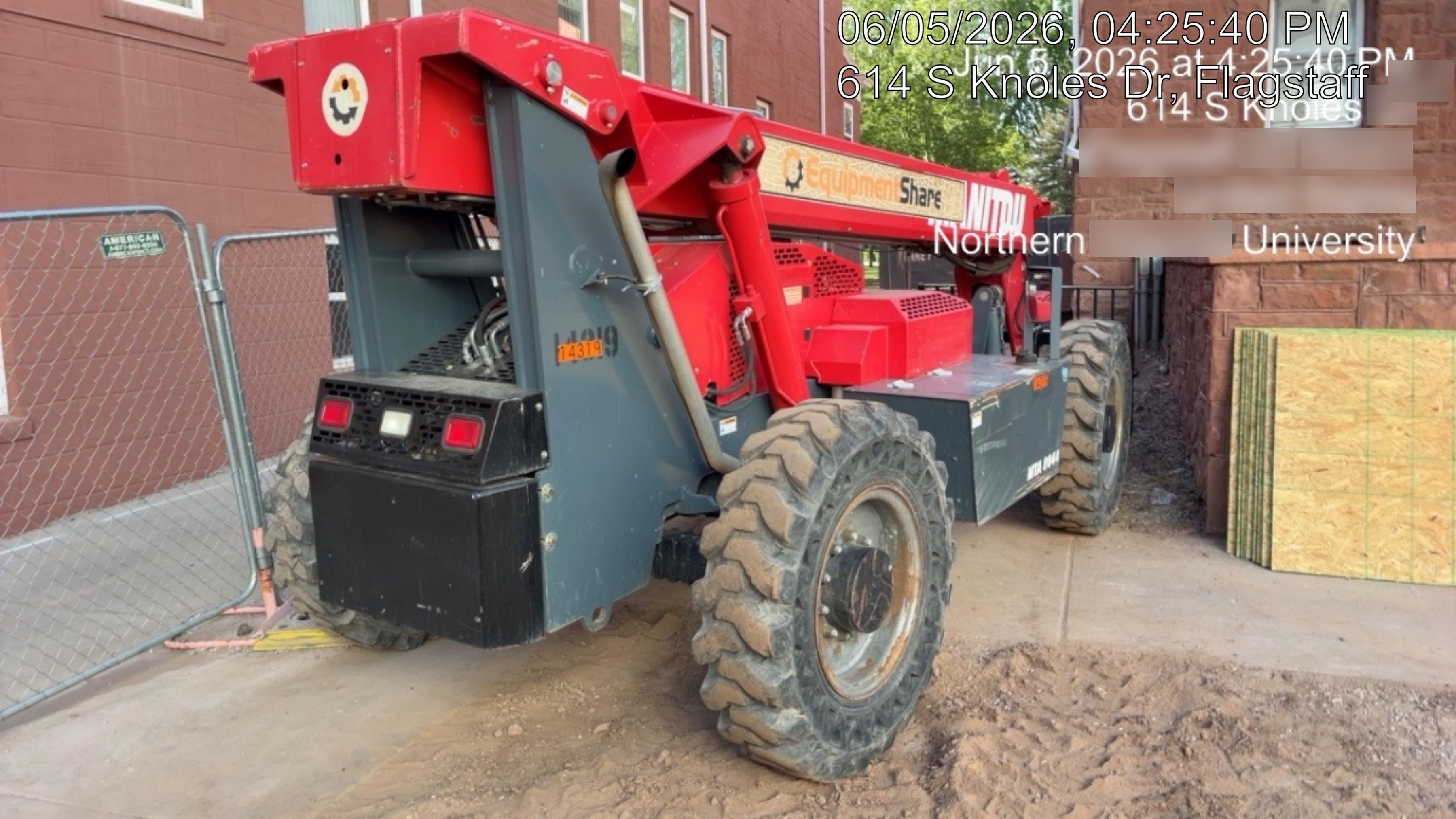 2019 Manitou MTA8044 MTA 8044 - 74 HP T4, Canopy, Worklights/Strobe, Beacon, 66" Carriage, 48" Forks, Solid Tires, Lift Hook, Aux Hydraulics