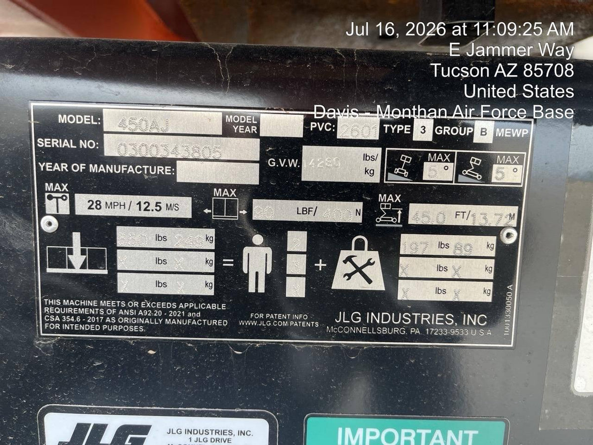 2026 JLG 450AJ
