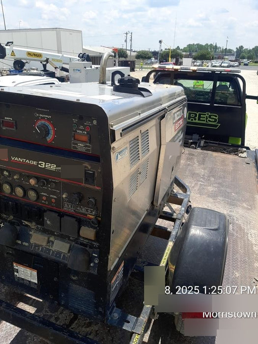 2019 Lincoln Electric Vantage 322 Ready-Pak 3, Two Wheel Trailer, Fender and Light Kit, Cable Rack