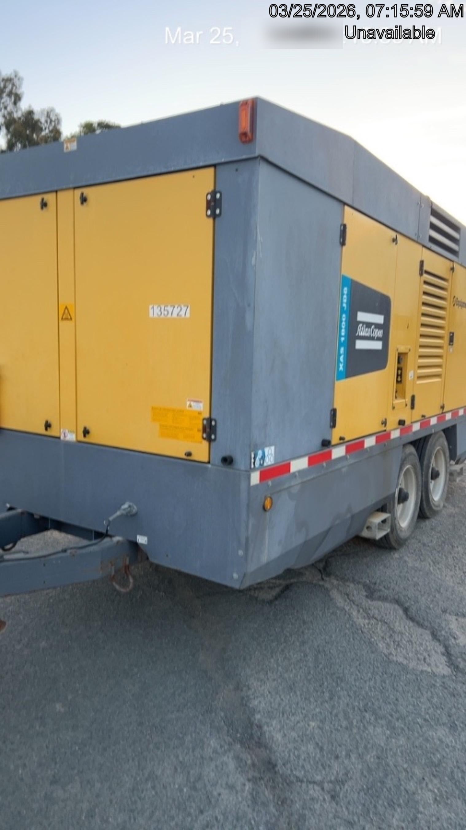2021 ATLAS COPCO XAS 1800