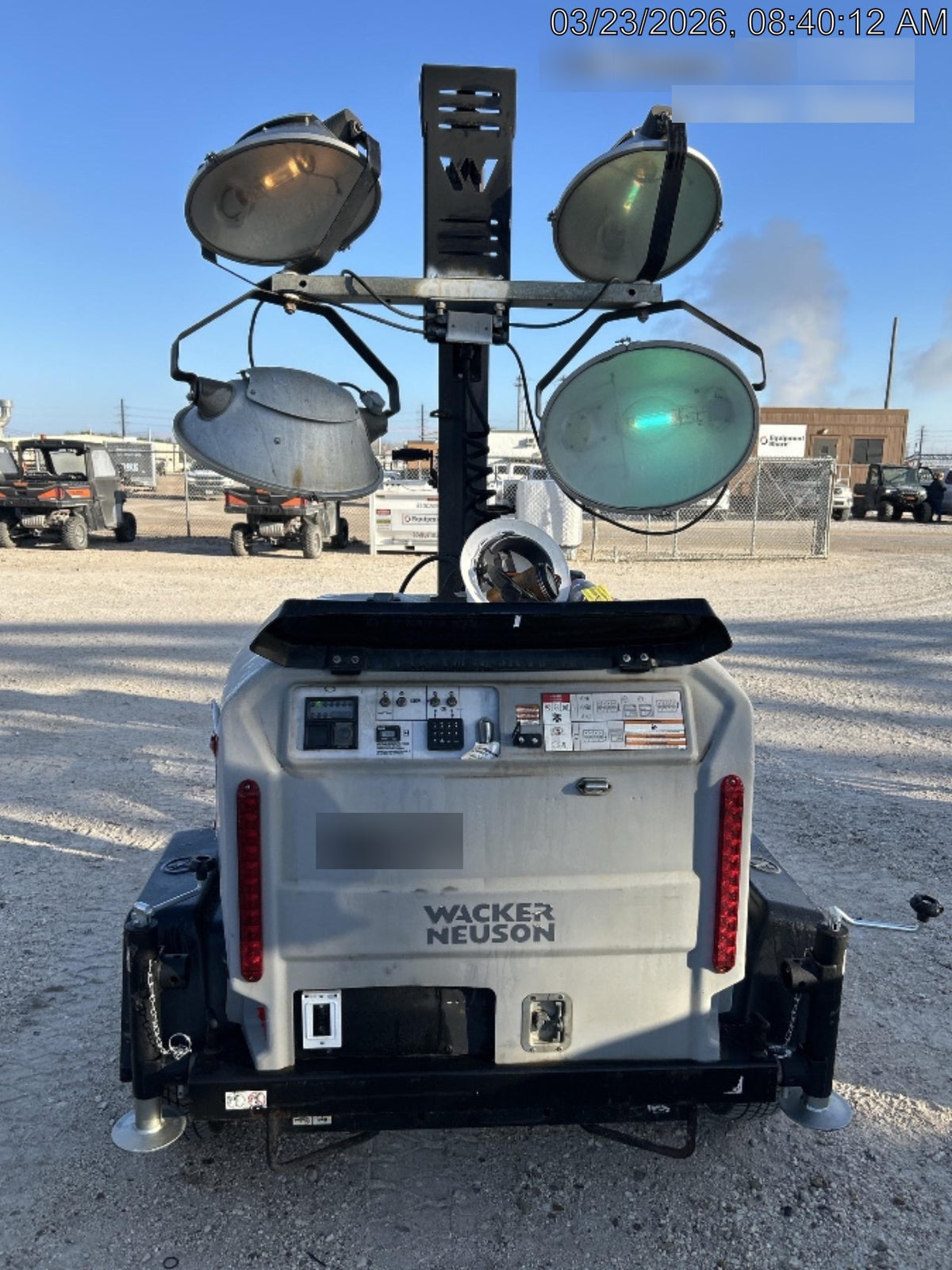 2018 Wacker Neuson LTV6L-MH Wacker Neuson LTV6L Mobile Light Tower w/Fuel Level Sensor Installed