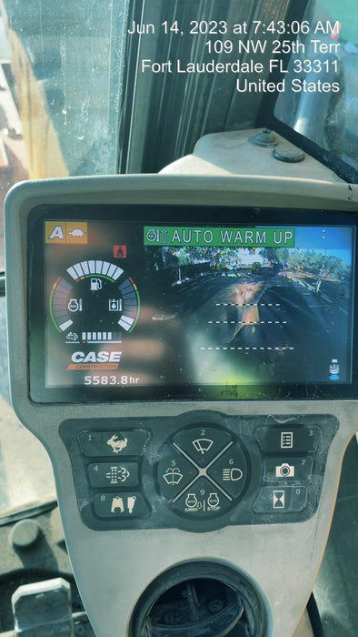 2016 Case CX350D CAB A/C, 13'-3" ARM, STEEL TRACKS, THUMB