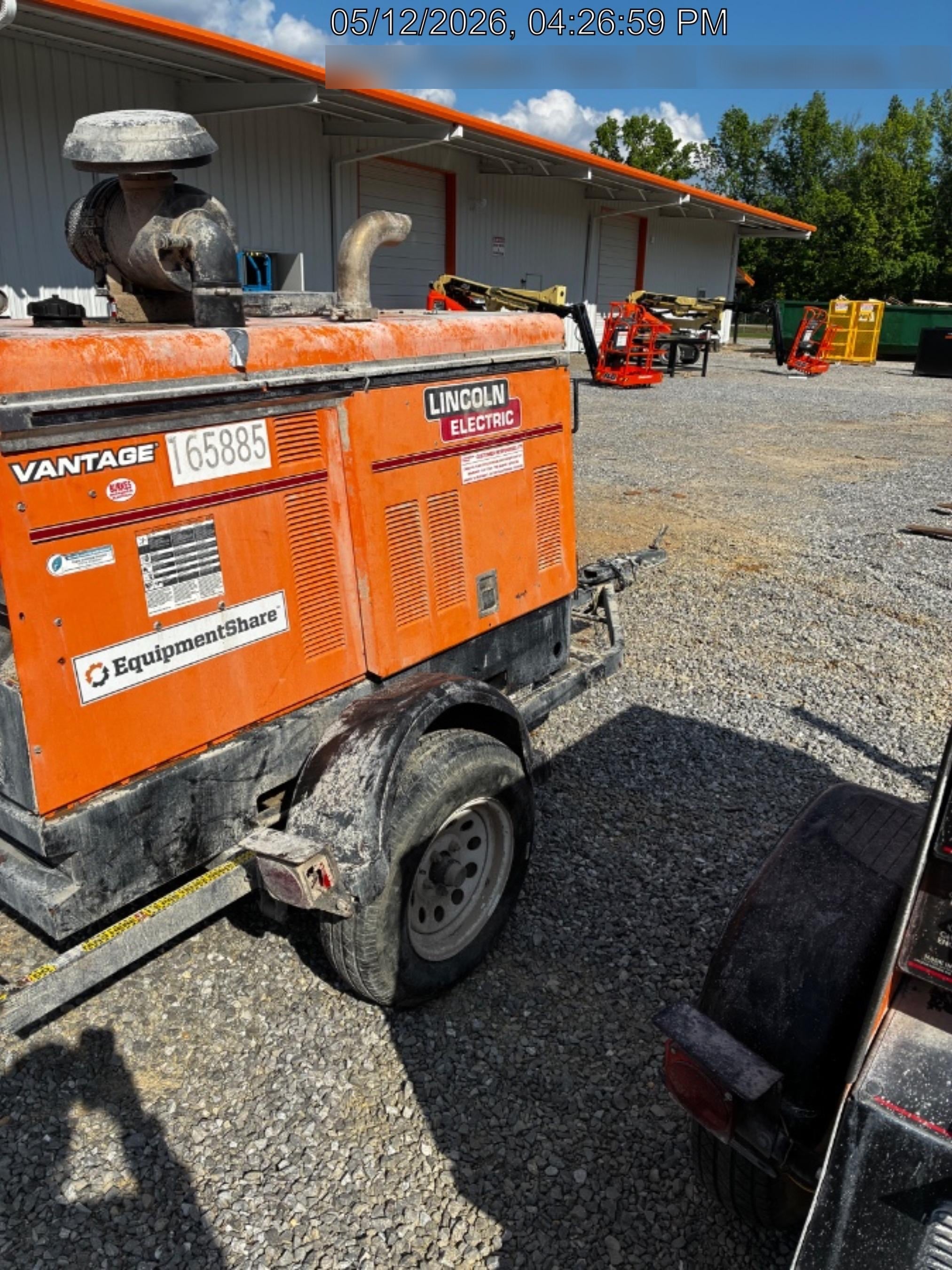 2021 Lincoln Electric Vantage 549X Ready Pak 3, ORANGE (includes trailer, cable rack, fender light kit)