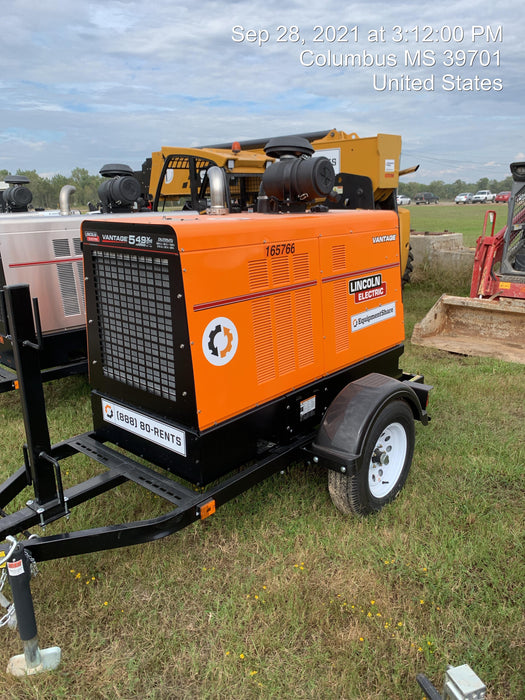 2021 Lincoln Electric Vantage 549X Ready Pak 3, ORANGE (includes trailer, cable rack, fender light kit)
