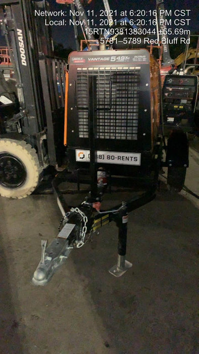 2021 Lincoln Electric Vantage 549X Ready Pak 3, ORANGE (includes trailer, cable rack, fender light kit)