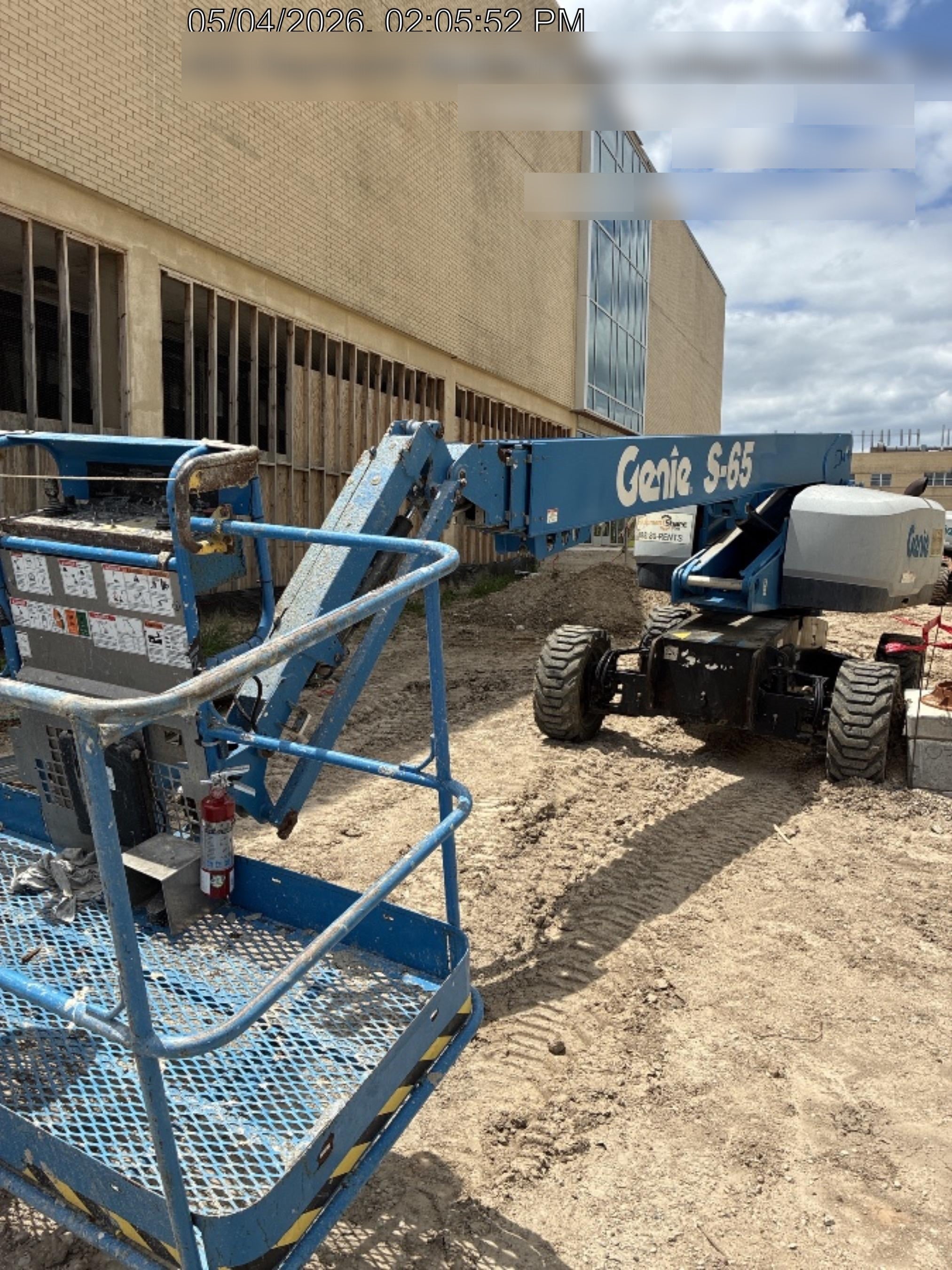 2017 Genie S-65 Genie S65, Diesel Engine, Foam Filled Tires, Glazier Kit