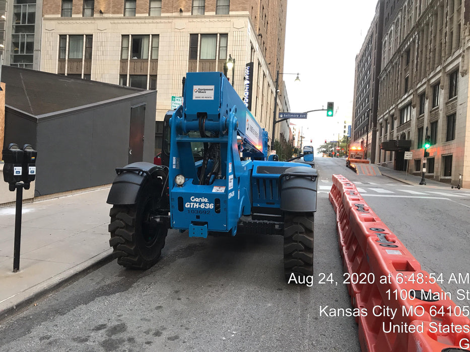 2020 Genie GTH-636 Cab/Heat/Air, Solid Tires, Work Lights, Beacon, Aux Hydraulics, Back up Alarm