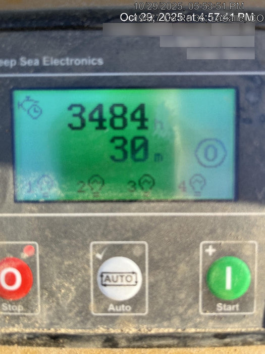 2022 Allmand NLV3GR (4) LED Light Fixture 350W, 23' Vertical Mast, 3kW Prime, Towable, Deep Sea L401, Leveling Jacks, Yanmar T4F 5.8hp