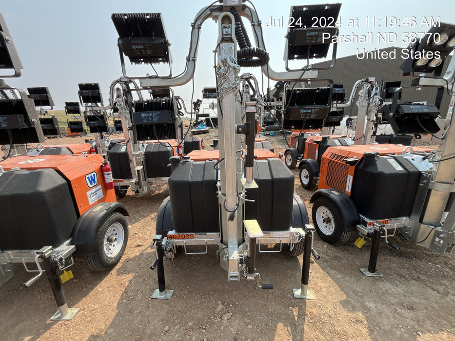 2024 Wanco WLTT-4MM4K Diesel, Deep Sea Controller, Shore Power Plug, Auto Start, (4) 350W LED Floodlights, 4kW Generator, 60 Gal Fuel Tank, 2" Ball, T3