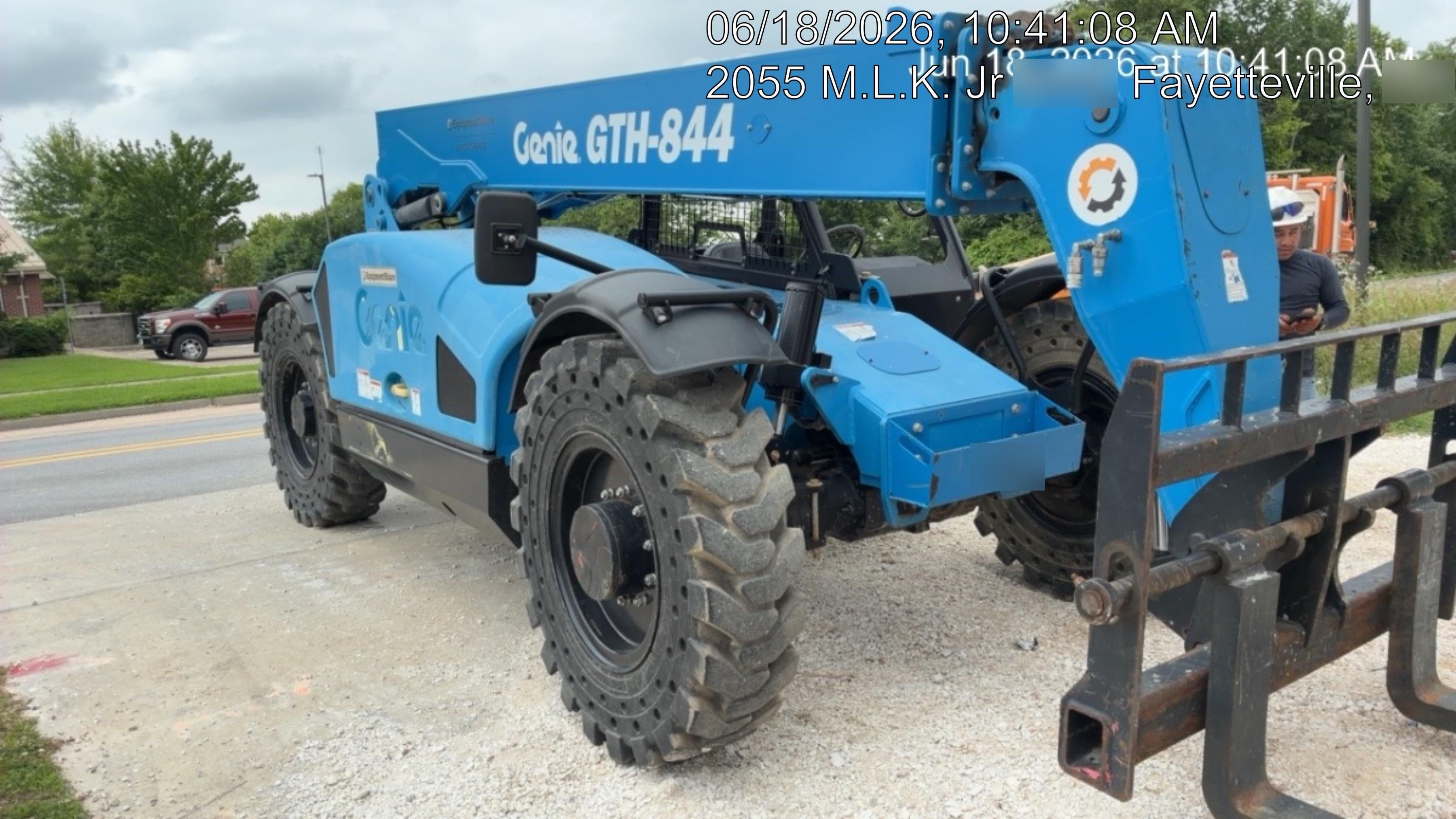 2018 Genie GTH-844 Genie GTH-844 w/ROPS, Work Lights, Solid Tires, RH Cab Mesh, Beacon, 60" Carriage and Forks