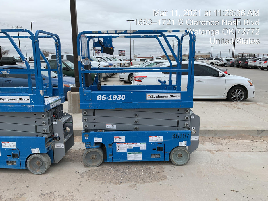 2019 Genie GS-1930 Fixed rails with chain Entry