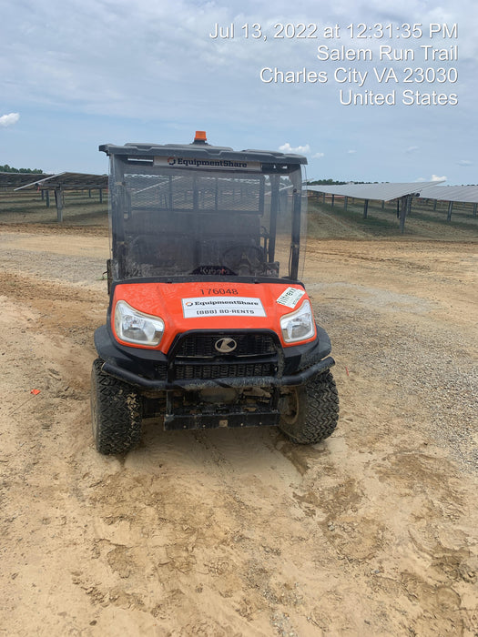 2021 Kubota RTV-X1140W-H Plastic Canopy, Windshield Acrylic Clear, LED Strobe Light, Wire Harness Kit, Back up Alarm