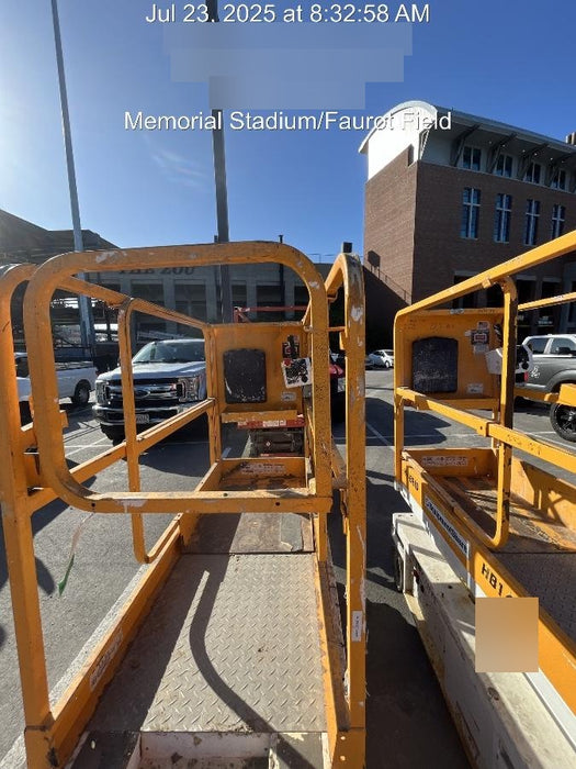 Custom Equipment HB-1430 Hy-Brid Scissor Lift
Platform capacity up to 670 lbs
Working height up to 20 ft
Weighs under 1,700 lbs
Non-marking wheels