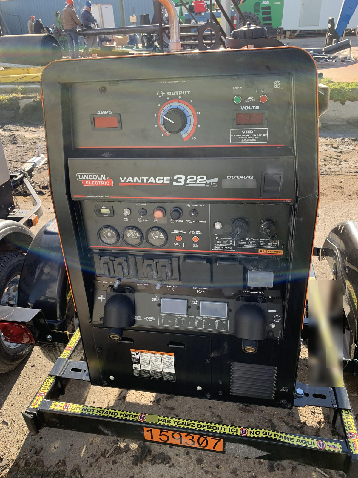 2019 Lincoln Vantage 322 Welder Ready-Pak 3, Two wheel trailer, Fender and Light kit, Cable Rack