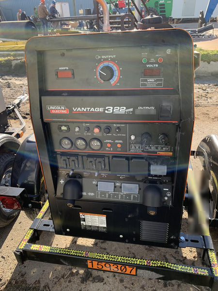 2019 Lincoln Vantage 322 Welder Ready-Pak 3, Two wheel trailer, Fender and Light kit, Cable Rack