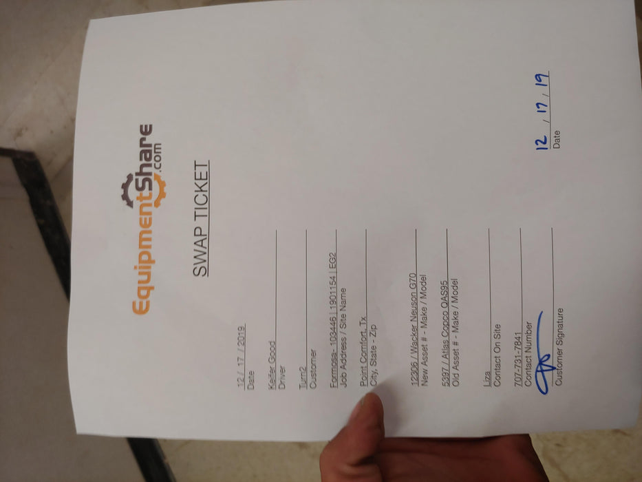 2018 WACKER NEUSON G70