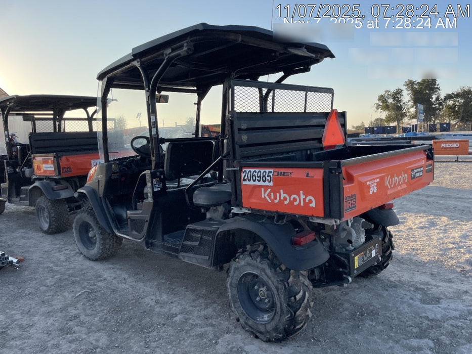2022 Kubota RTV-X1140W-H Plastic Canopy, Windshield Acrylic Clear, LED Strobe Light, Wire Harness Kit, Back up Alarm
