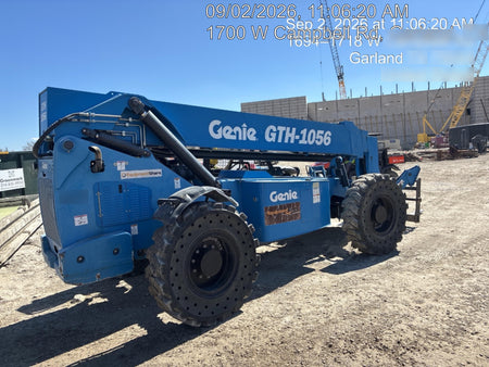 2018 Genie GTH-1056 Genie GTH-1056 w/Open ROPS, Solid Tires, Work Light/Beacon, 60" Carriage and Forks