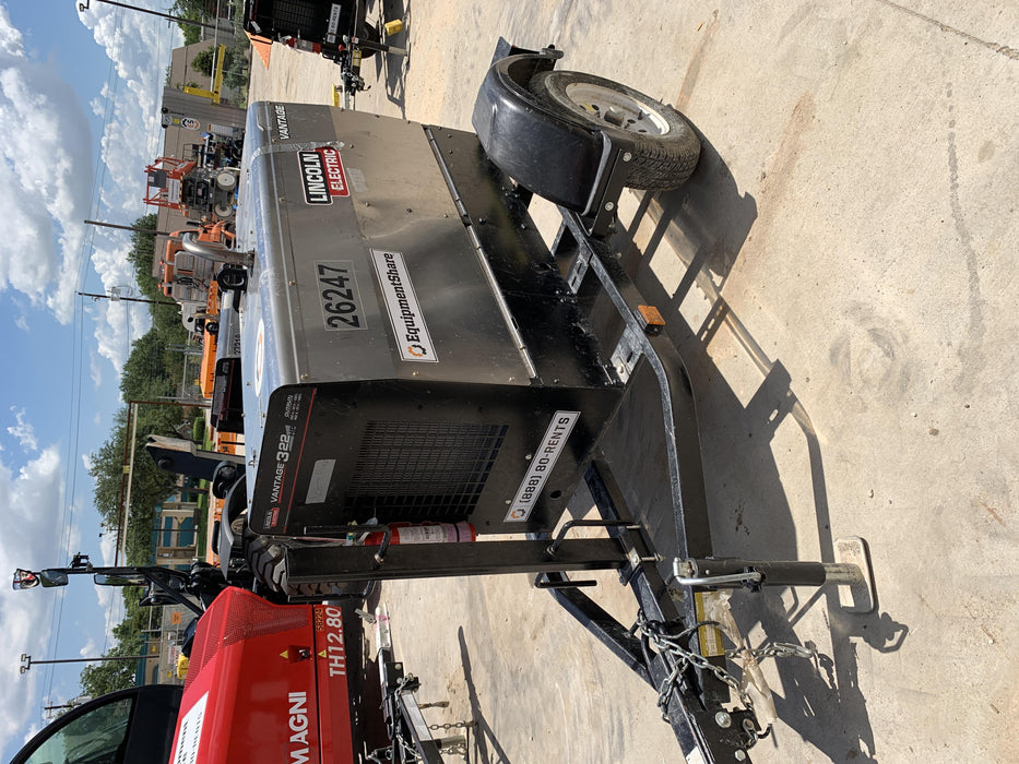 2019 Lincoln Electric Vantage 322 Lincoln Vantage 322 Welder w/Trailer, Light Kit, Cable Rack