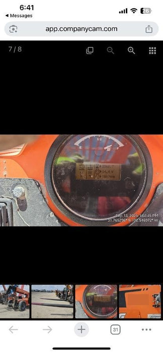 2018 Skytrak 10054 Skytrak 10054 10K Telehandler w/Open ROPS Solid Tires, LED Work Lights, Rotating Beacon, 60" Carriage/60" Forks