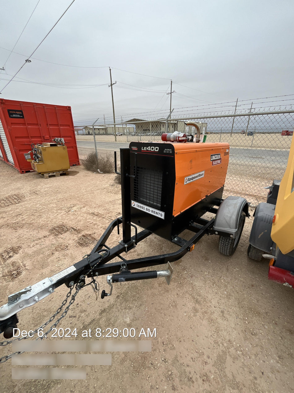 2022 Lincoln Electric LE400 Kubota V1505, Trlr, Cable Rack, Light Kit, ES Decals, T3
