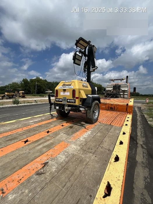 2022 Allmand NLV3GR (4) LED Light Fixture 350W, 23' Vertical Mast, 3kW Prime, Towable, Deep Sea L401, Leveling Jacks, Yanmar T4F 5.8hp