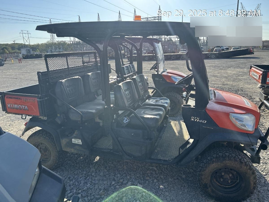 Kubota RTV-X1140W-H 4WD, LED Strobe, Windshield Acrylic Clear, Plastic Canopy, Wire Harness Kit, Backup Alarm