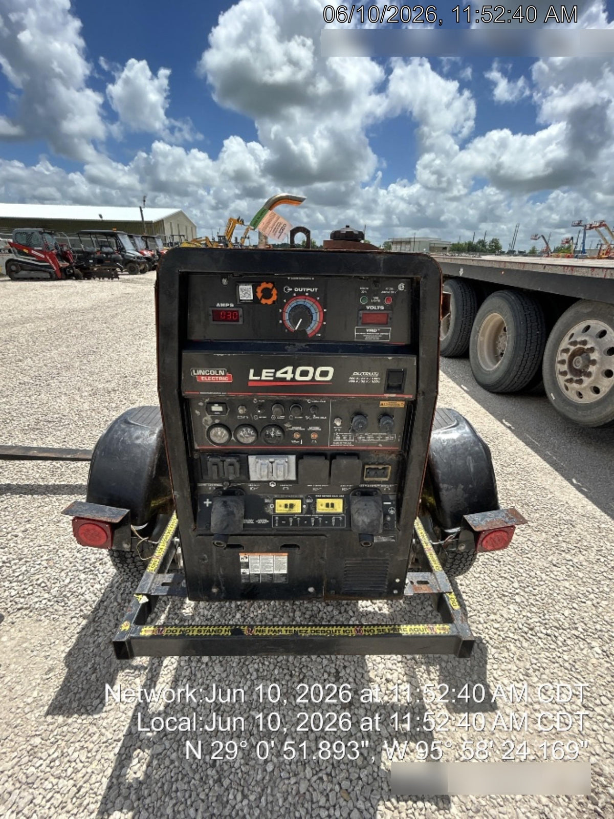 2022 Lincoln Electric LE400 Kubota V1505, Trlr, Cable Rack, Light Kit, ES Decals, T3