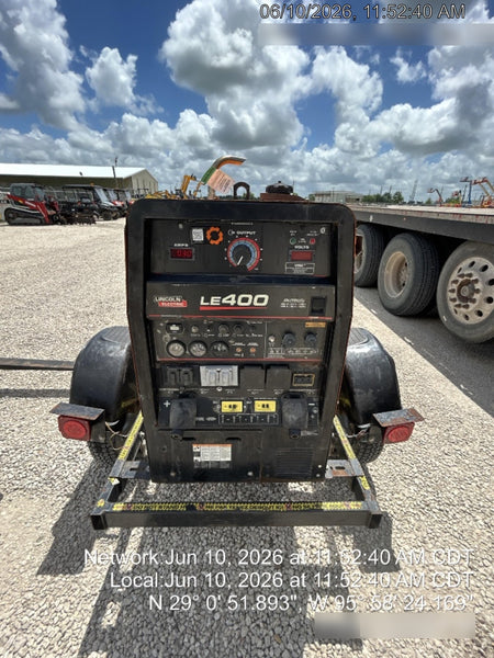 2022 Lincoln Electric LE400 Kubota V1505, Trlr, Cable Rack, Light Kit, ES Decals, T3