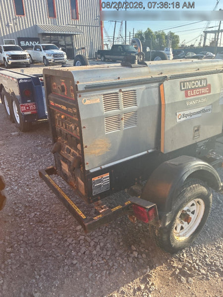 2019 Lincoln Electric Vantage 322 Ready-Pak 3, Two Wheel Trailer, Fender and Light Kit, Cable Rack