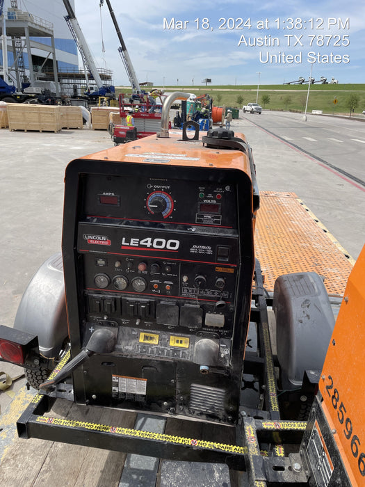 2022 Lincoln Electric LE400 Kubota V1505, Trlr, Cable Rack, Light Kit, ES Decals, T3