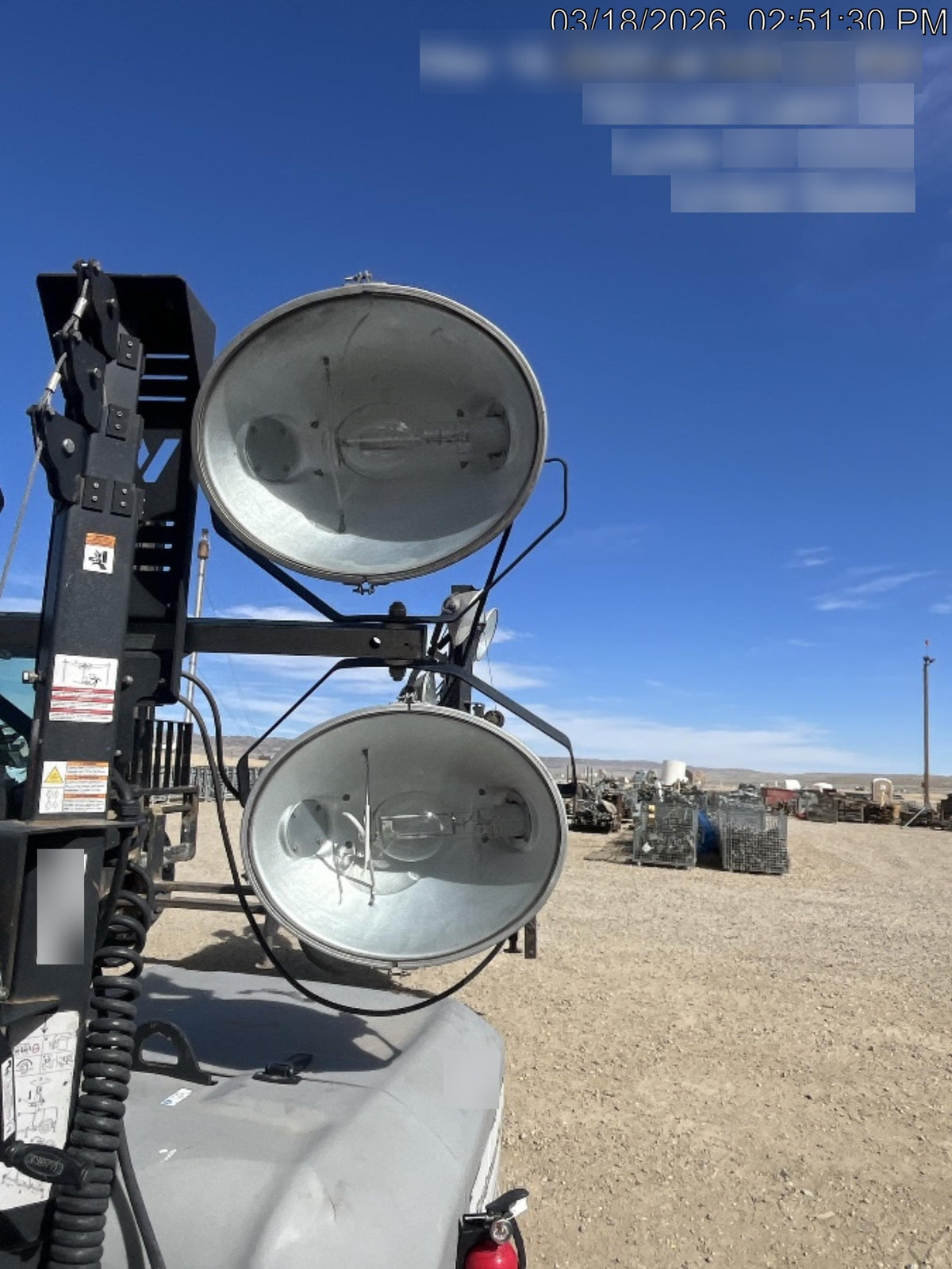2018 Wacker Neuson LTV6L-MH Wacker Neuson LTV6L Mobile Light Tower w/Fuel Level Sensor Installed