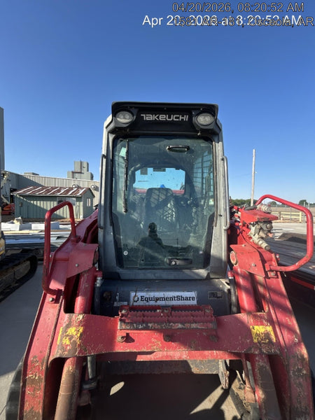 2018 Takeuchi TL12V2C Takeuchi TL12V2C Cab Skid Steer Track Loader, 80" HD dirt bucket with 9 teeth