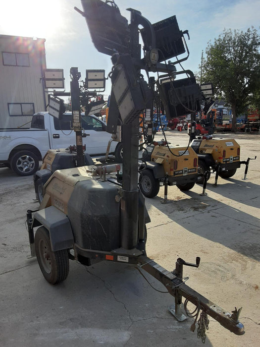 2022 Allmand NLV3GR (4) LED Light Fixture 350W, 23' Vertical Mast, 3kW Prime, Towable, Deep Sea L401, Leveling Jacks, Yanmar T4F 5.8hp