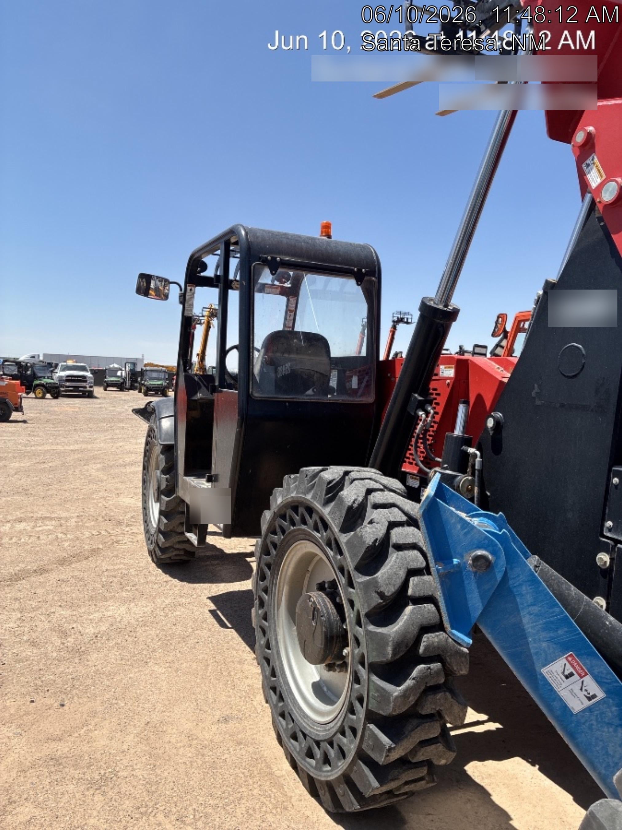 2019 Manitou MTA10055 Canopy, 120 HP, Solid Tires, Work Lights, Lift Hook, Auxiliary Hydraulics 66" Carriage and 60" Forks