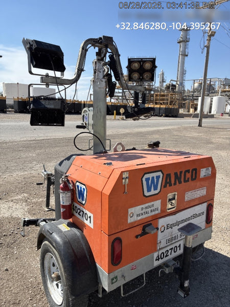 2024 Wanco WLTT-4MM4K Diesel, Deep Sea Controller, Shore Power Plug, Auto Start, (4) 350W LED Floodlights, 4kW Generator, 60 Gal Fuel Tank, 2" Ball, T3