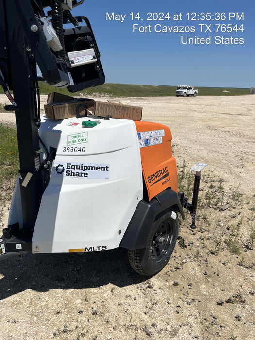 2024 Generac MLT2 Diesel, Flex Switch 120V Input, Powerzone Controller, 
(4) 320W LED Lights, 4kW Generator, 39.9 Gal Fuel Tank, 2" Ball, T3