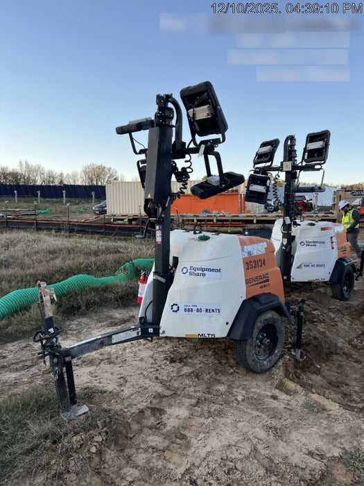 2023 Generac MLT2 Diesel, Flex Switch 120V Input, Powerzone Controller, (4) 320W LED Lights, 4kW Generator, 39.9 Gal Fuel Tank, 2" Ball, T3