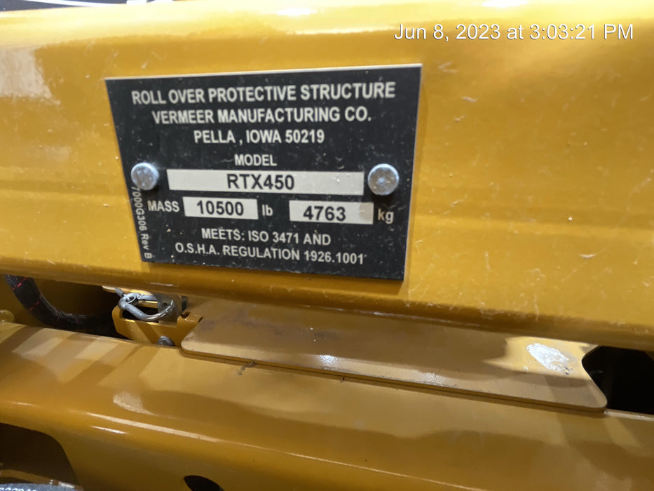 2023 VERMEER RTX450