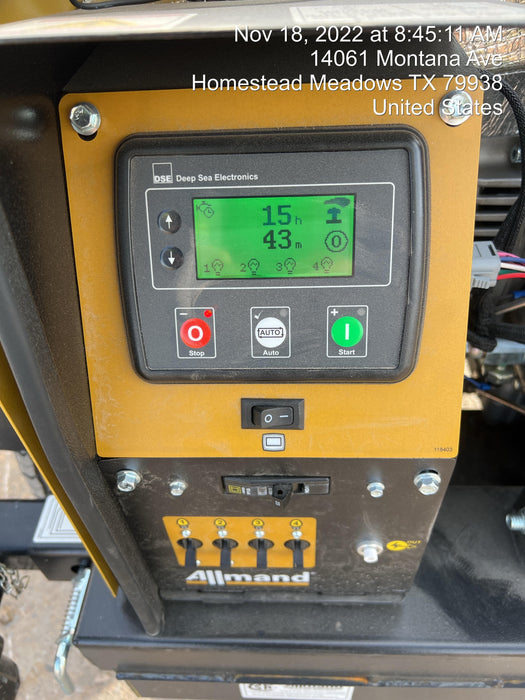 2022 Allmand NLV3GR (4) LED Light Fixture 350W, 23' Vertical Mast, 3kW Prime, Towable, ES Decals, T3