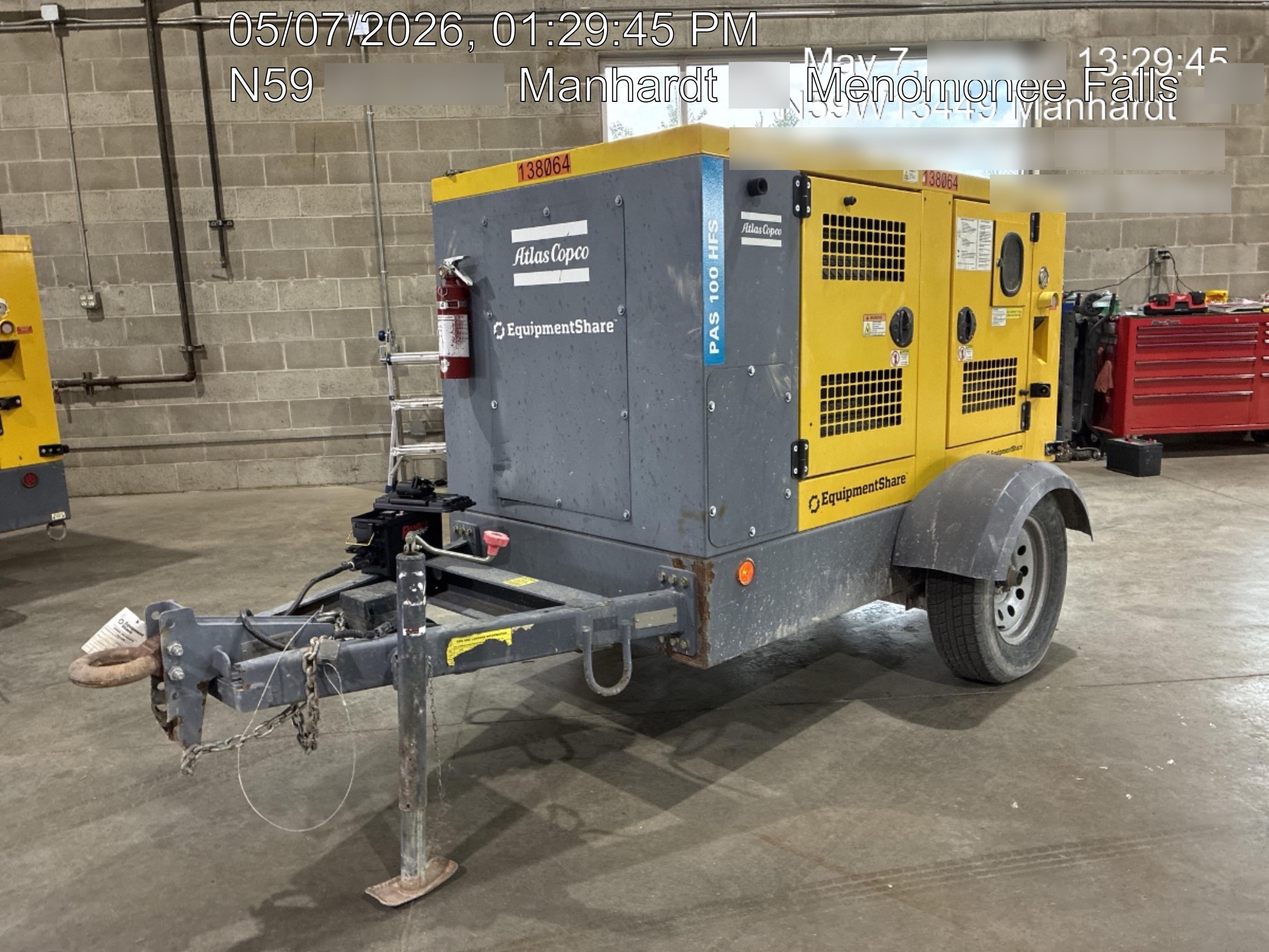2021 ATLAS COPCO PAS 100 HF CS Enclosed