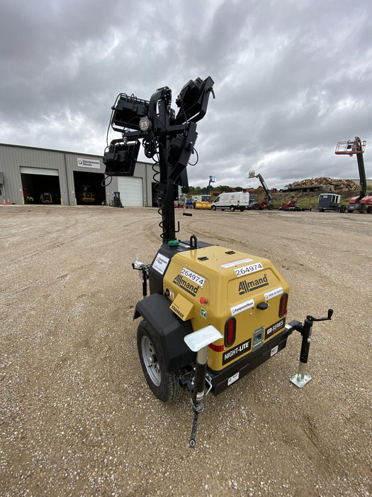 2022 Allmand NLV3GR (4) LED Light Fixture 350W, 23' Vertical Mast, 3kW Prime, Towable, ES Decals, T3