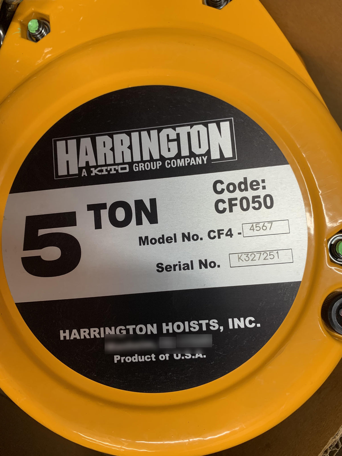2021 HARRINGTON CF050-20