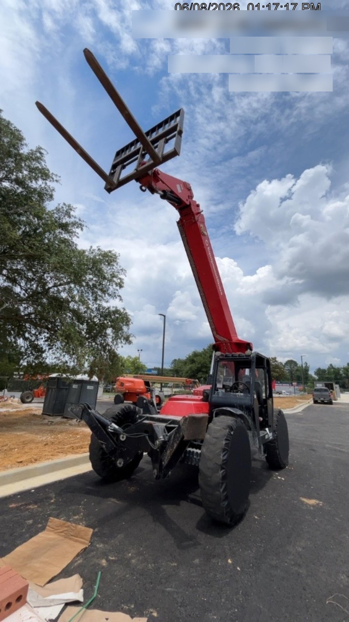 2019 Manitou MTA10055 Canopy, 120 HP, Solid Tires, Work Lights, Lift Hook, Auxiliary Hydraulics 66" Carriage and 60" Forks