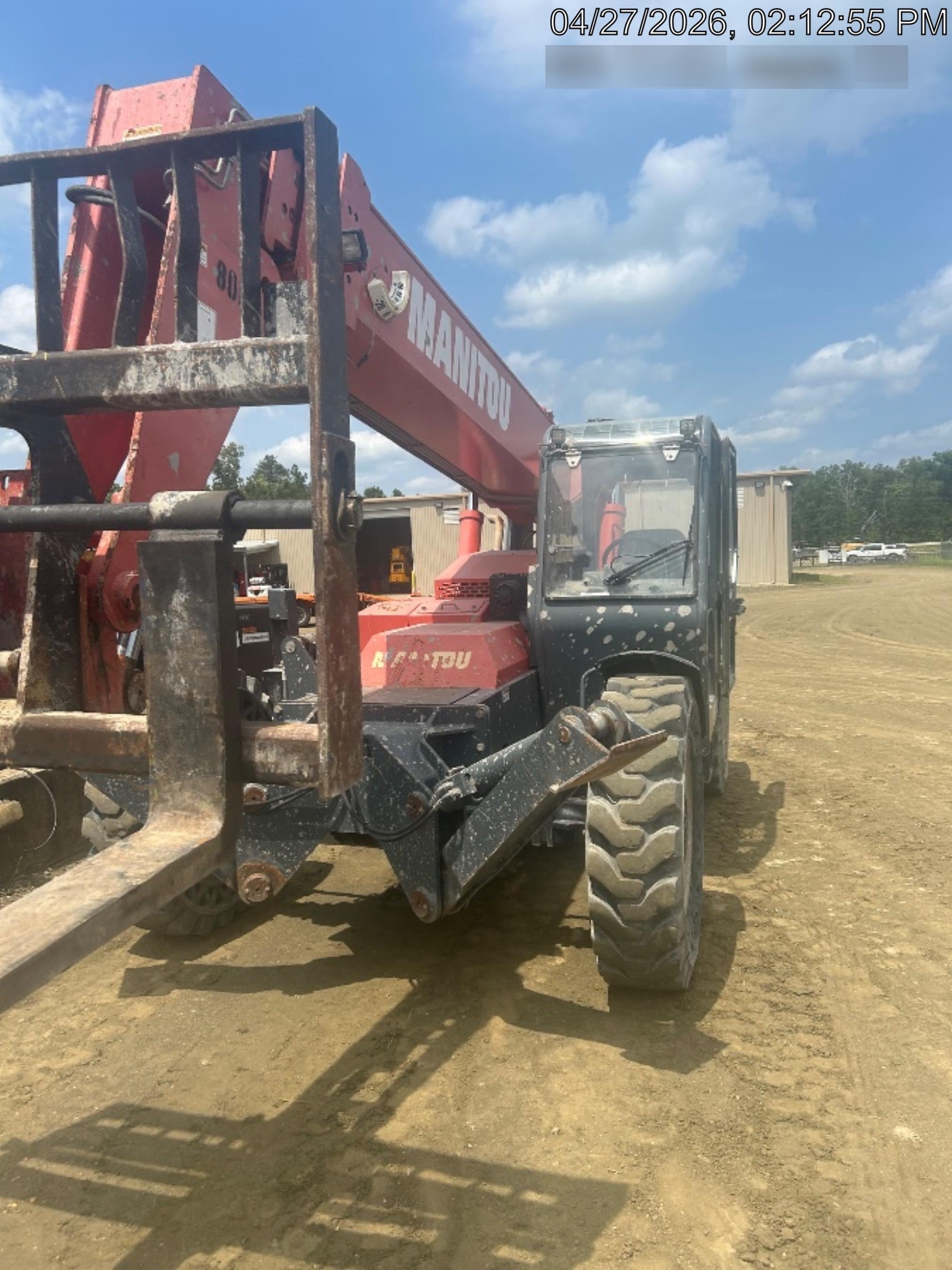 2018 Manitou MTA10055 Manitou MTA 10055 w/Cab/Heat/AC, Work Lights/Strobe, Aux Hyd, Solid Tires, Lift Hook, 66" Carriage, 60" Forks