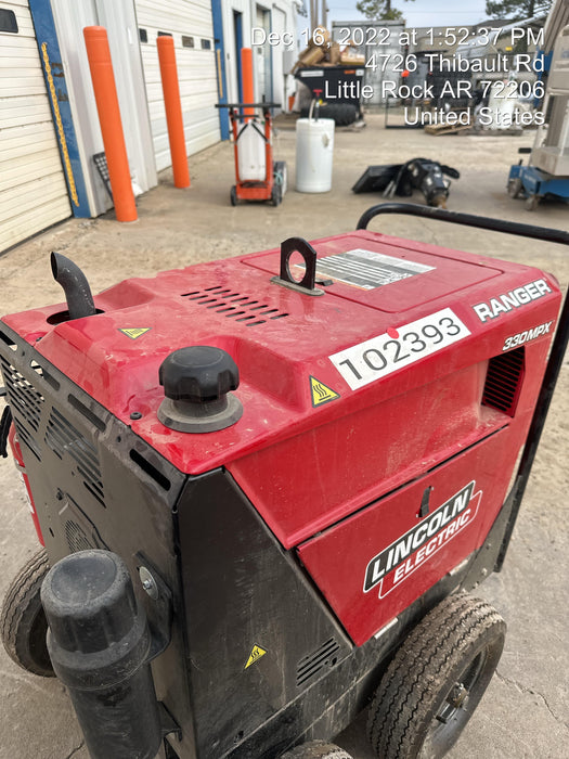 2020 Lincoln Electric Ranger 330MPX Kohler Engine, 330A/28V