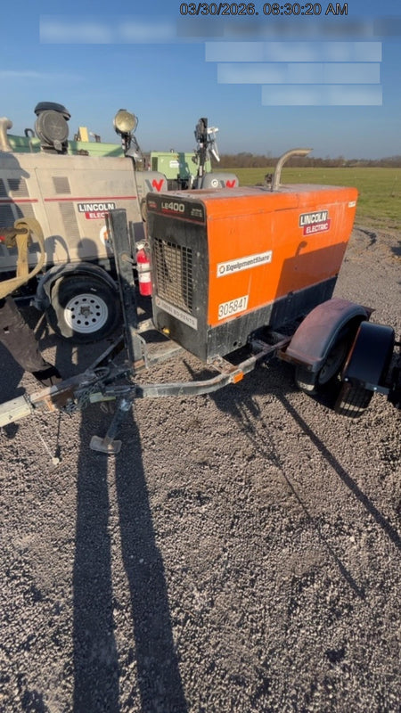 2023 Lincoln Electric LE400 Kubota V1505, Trlr, Cable Rack, Light Kit, ES Decals, T3