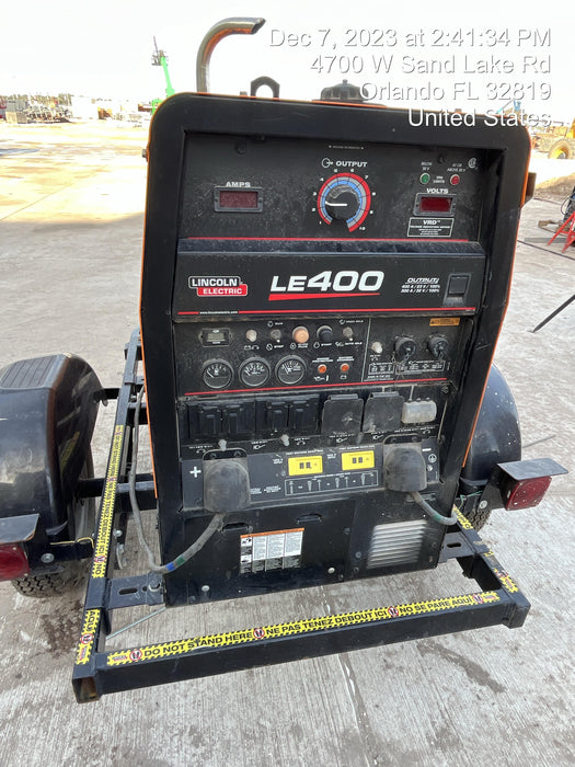 2022 Lincoln Electric LE400 Kubota V1505, Trlr, Cable Rack, Light Kit, ES Decals, T3