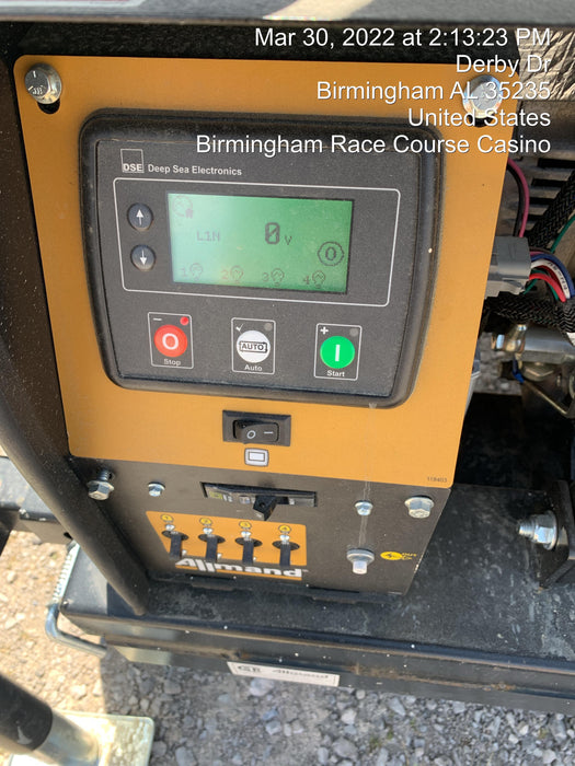 2021 Allmand NLV3GR (4) LED Light Fixture 350W, 23' Vertical Mast, 3kW Prime, Towable, Deep Sea L401, Leveling Jacks, Yanmar T4F 5.8hp