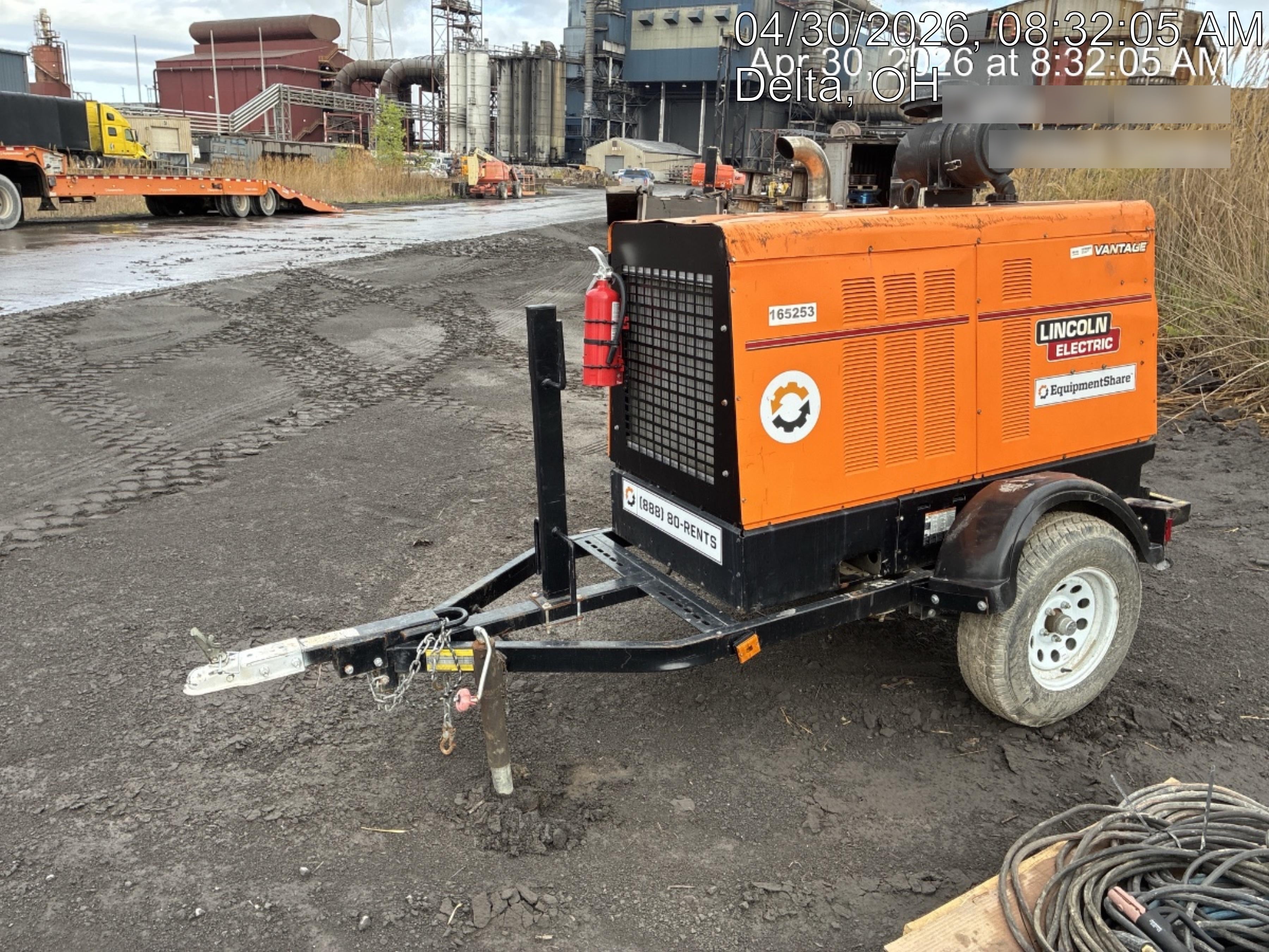 2021 Lincoln Electric Vantage 549X Ready Pak 3, ORANGE (includes trailer, cable rack, fender light kit)